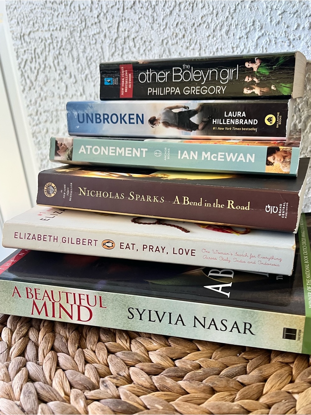 6 Paperback Books Made into Movies - ATONEMENT,  UNBROKEN, A BEAUTIFUL MIND, Etc